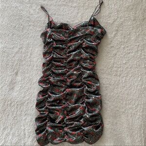 Urban Outfitters Iris Satin Ruched Mini Dress L  Dance Dress Night Out Party